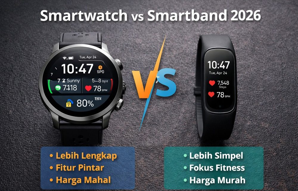 Smartwatch Dan Jam Pintar Fitness Band, Mana Lebih Cocok?