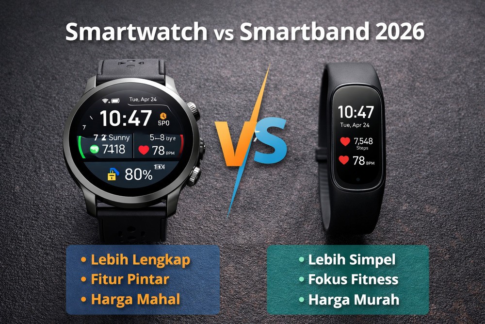 Smartwatch Dan Jam Pintar Fitness Band, Mana Lebih Cocok?